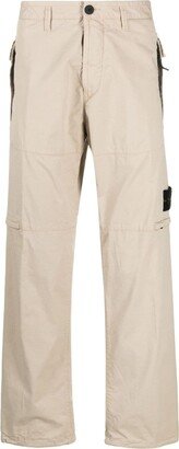 Compass-badge straight-leg trousers-AB