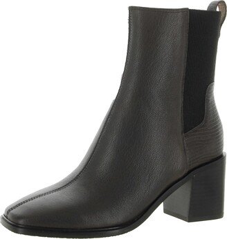 Kath Womens Leather Animal Print Chelsea Boots