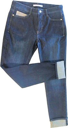 Shimmer Lurex Jean In Blue Denim