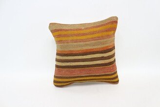 Kilim Pillow Cases, Body Pillow, Covers, Orange Cushion, Striped Housewarming Gift Cover, 2491