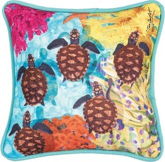 8 x 8 Baby Turtles Petite Printed Throw Pillow