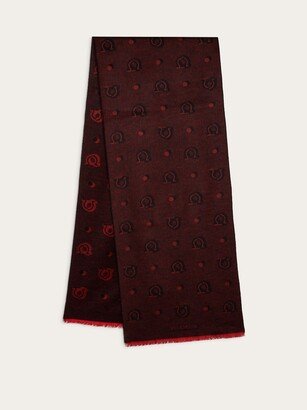 Man Silk jacquard scarf Red