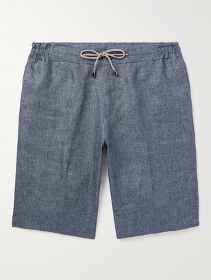 De Petrillo Straight-Leg Linen Drawstring Shorts