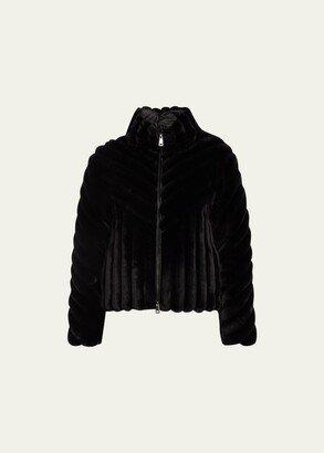 Pedrix Quilted Fuzzy Puffer Jacket