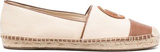 Logo-Embroidered Round-Toe Espadrilles