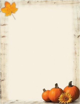 Great Papers! 80ct Pumpkin White Sunflower Letterhead