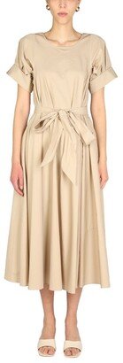 Tie-Waist Draped Dress