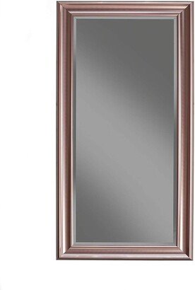 Full Length Leaner Mirror With a Rectangular Polystyrene Frame, Rose Gold - 31 H x 2 W x 65 L Inches