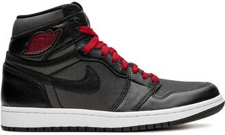 Retro High OG Black Satin/Gym Red sneakers