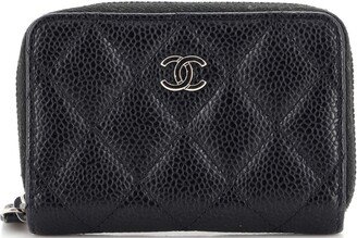 CC Zip Coin Purse Quilted Caviar Small-AA