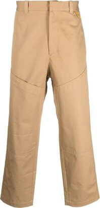 Straight-Leg Cotton Trousers-CY