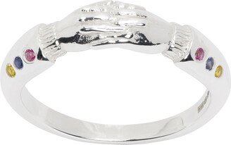 Silver Hands Of Thought Ring