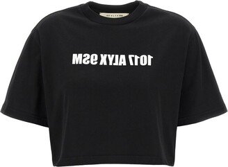 Logo Printed Cropped T-Shirt-AG