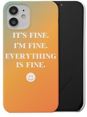 Custom Iphone Cases: Everything Is Fine Ombre Iphone Case, Slim Case, Matte, Iphone 12, Multicolor