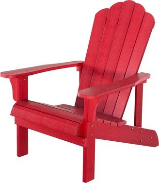 Outdoor Plastic Wood Adirondack Chair, Patio Chair for Deck, Backyards, Lawns, Poolside, and Beaches, Weather Resistant