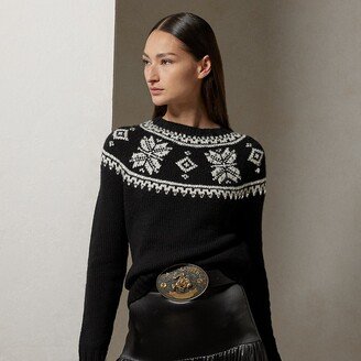 Ralph Lauren Embellished Fair Isle Crewneck Sweater