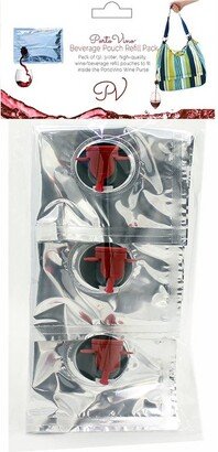 PortoVino Refill Dispenser Bag Compatible With Wine Purse - 3 Pack Spout 100 Oz