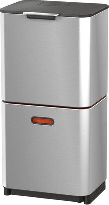 Joseph Joseph 9.5 gal./6.5 gal. Totem Waste & Recycling Unit Stainless Steel