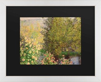 Claude Monet Corner of the Garden at Montgeron, 1876 Matted Framed Art - 20 x 25