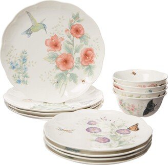 883319 Butterfly Meadow Flutter 12Pc Dinnerware Set,Multicolor