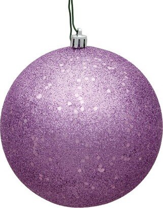 4 Orchid Glitter Sequin Ball Christmas Ornament with Drilled and Wired Cap, 6 per Bag