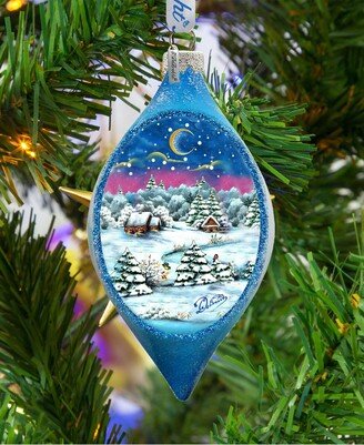 Christmas Night Drop Holiday Mercury Glass Ornaments G. DeBrekht