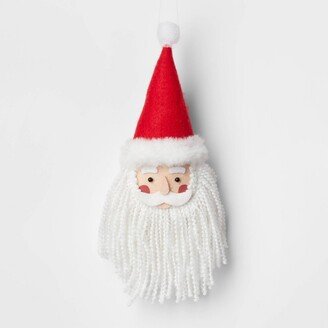 Fabric Santa Wearing Tall Hat Christmas Tree Ornament Red/White - Wondershop™