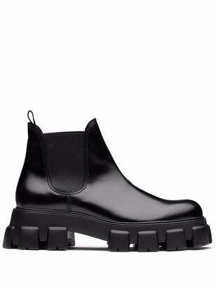 Monolith brushed leather Chelsea boots