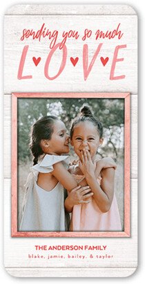Valentine's Day Cards: Love Frame Valentine's Card, White, 4X8, Signature Smooth Cardstock, Rounded