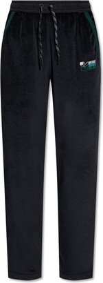 Velvet Drawstring Track Pants