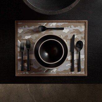 Camo Placemat with Suede Trim