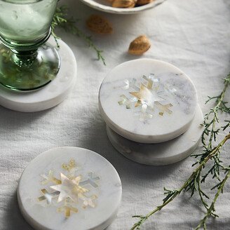 Marble Snowflake Coasters, Set of 4