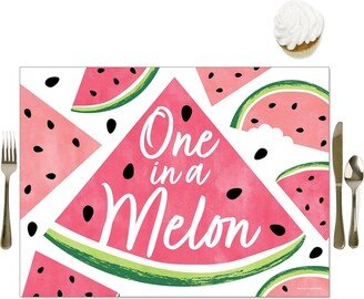 Big Dot Of Happiness Sweet Watermelon - Party Table Decorations - Fruit Party Placemats - Set of 16