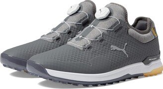 Golf Proadapt Alphacat Disc Golf Shoes (Quiet Shade Silver/Yellow Sizzle) Men's Golf Shoes