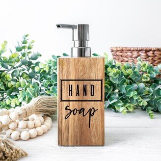 Wooden Hand Soap Or Lotion Dispensers | Personalized Set Cream Laser Engraved