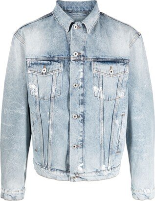 Distressed Denim Jacket-AT