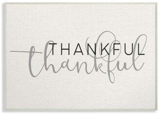 Thankful Typography Wall Plaque Art, 12.5 x 18.5