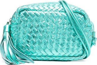 Woven Metallic Crossbody Bag