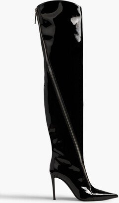 Crudelia patent-leather thigh boots