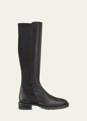 5050 Leather Lug-Sole Knee Boots