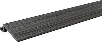 24 x 3 Inch Polymer Interlocking Deck Trim Transition Piece, Gray