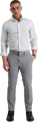 Men's Gabardine Skinny/Extra-Slim Fit Performance Stretch Flat-Front Dress Pants