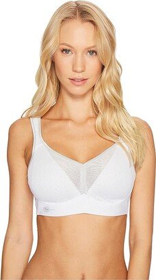 Air Control Padded Cup Sports Bra (White) Women's Bra