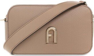 Logo-Plaque Zipped Mini Crossbody Bag-AA