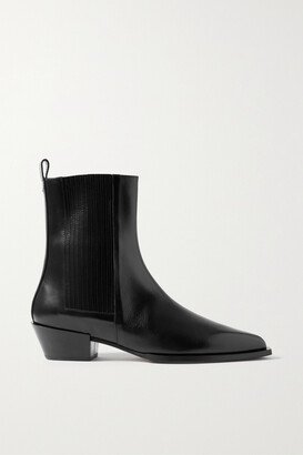 Belinda Leather Ankle Boots - Black