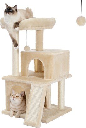 34in. Luxury Cat Tower Cat Tree with Double Condos