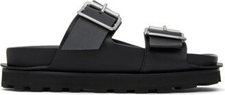 Black Pin-Buckle Slides