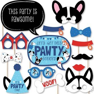 Big Dot of Happiness Pawty Like a Puppy - Dog Baby Shower or Birthday Party Photo Booth Props Kit - 20 Count