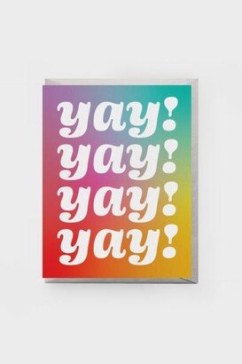 Boss Dotty Rainbow Yay Greeting Card