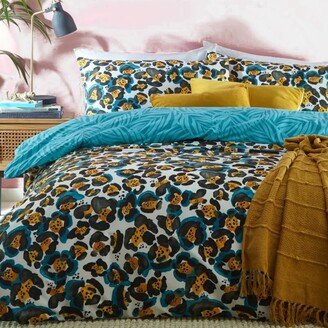 Furn Ayanna Leopard Print Duvet Set Teal